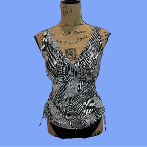 Captiva Swimsuit Tankini Bikini 2 piece set Size Large 42DD Cup